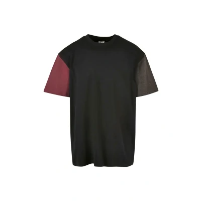 Abbildung von Urban Classics Oversized Colorblock Tshirt print, Herren, Größe: Large, Black