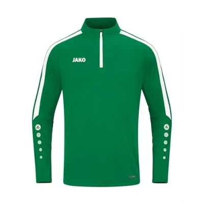 Abbildung von JAKO Power ZIP Langarmshirt, Herren, Größe: Medium, Sportgrün