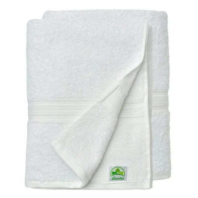 Abbildung von leevitex® Saunatuch Frottee XXL, (2 St), 80 x 200 cm, extra groß &amp; saugfähig, Weiß
