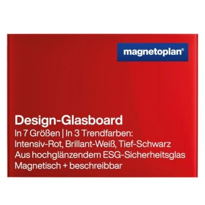 Abbildung von Magnetoplan Design Glasboards magnetisch 13403006 rot