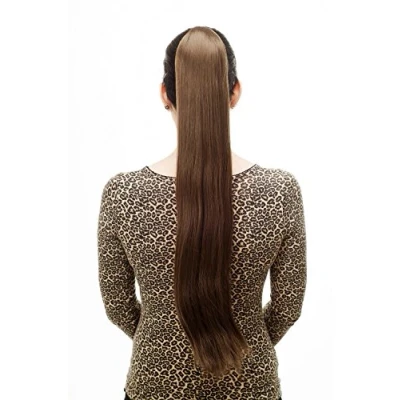 Abbildung von WIG ME UP T113 10 Haarteil/Zopf, sehr lang, glatt, Butterfly Klammer, ca. 70 cm, Braun