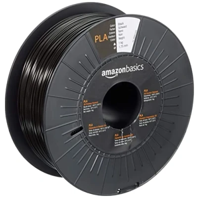 Abbildung von Amazon Basics 3D Drucker Filament aus PLA Kunststoff, 1.75 mm, Schwarz, 1 Spool