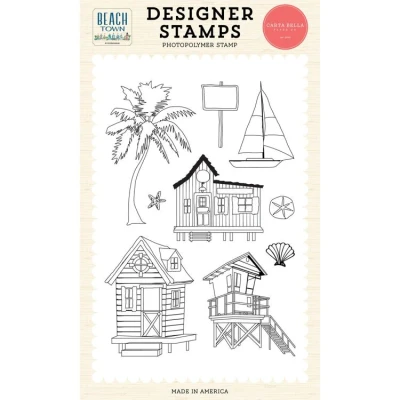 Abbildung von Carta Bella Beach Town Designer Stamps Build Your Front (CBBT427044)