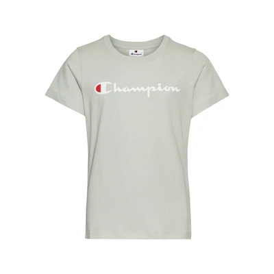 Abbildung von Champion Icons Crewneck WITH Large LOGO Tshirt print für Kinder, Größe: 150/155, Light green