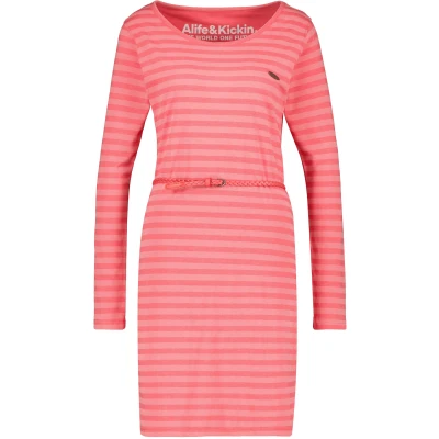 Abbildung von alife &amp; kickin Ellinak B Longsleeve Etuikleid, Damen, Größe: Large, Coral melange