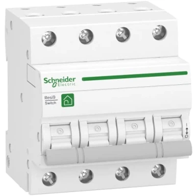 Abbildung von Schneider Electric R9S64463 LASTTRENNSCHALTER RESI9 3P+N 63A, 415V AC, Weiss