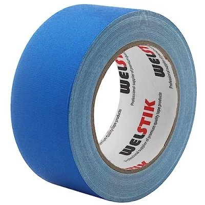 Abbildung von WELSTIK Dünnes Gaffelband 50MM * 30,2M Gaffaband Mattes Stoffband, Blau