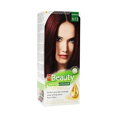 Abbildung von MM Beauty Permanente Haarfarbe Phyto &amp; Farbe 125g № M13 Mahagoni