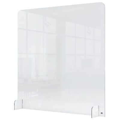 Abbildung von Nobo Thekenaufsteller ohne Durchreiche aus Acrylglas, Spuck , Nies und Hustschutz, 700x850mm, durchsichtig, 1915489