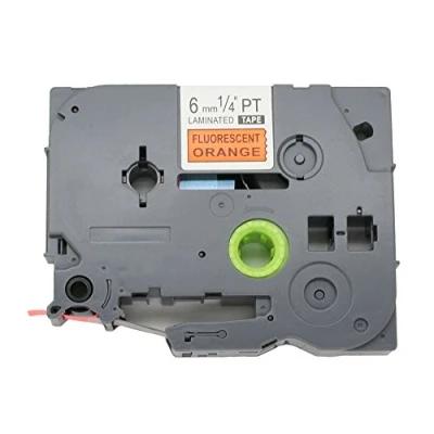 Abbildung von BROVACS Etikettenband, kompatibel mit Brother P Touch TZ B11 TZe 6 mm OPA1321, Schwarz auf Fluo Orange, 1 Packung