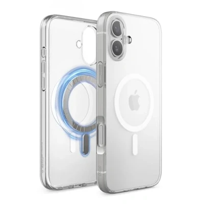 Abbildung von elago Magnetisch Hybrid Transparent Hülle Kompatibel mit iPhone 16 Plus 6,7 Zoll MagSafe, PC + TPU Technologie, Stoßfester Stoßfänger, Erhöhter Kameraschutz (Clear)