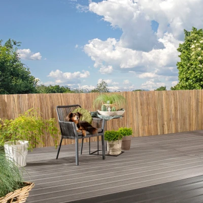 Abbildung von Windhager Sichtschutzzaunmatten, natürlicher Sicht und Windschutz für Balkon Terrasse, L: 3 m