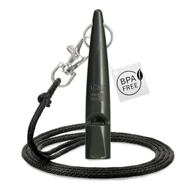Abbildung von ACME Hundepfeife No. 210,5 + GRATIS Pfeifenband Hörbar Für alle Hund laut und weitreichend professionelles Rückruf Hundetraining (DG Green)