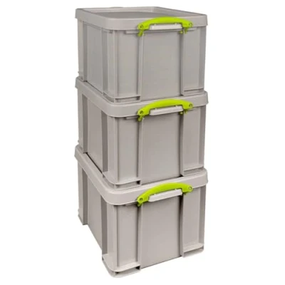Abbildung von Really Useful Box Aufbewahrungsbox 35RDG 35l grau