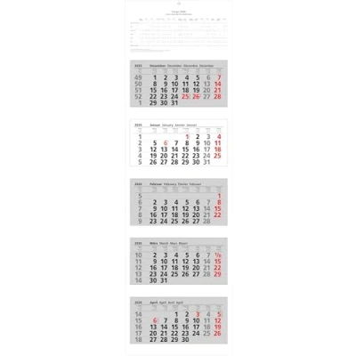 Abbildung von 2026 Adina Wandkalender Fünfmonatskalender mit Tagesanzeiger 110x33cm