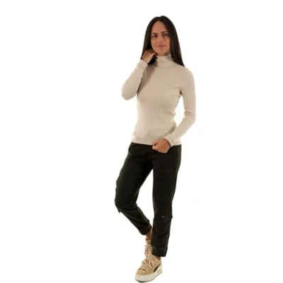 Abbildung von ONLY Onlkarol ROLL NECK Strickpullover, Damen, Größe: Medium, Pumice stone