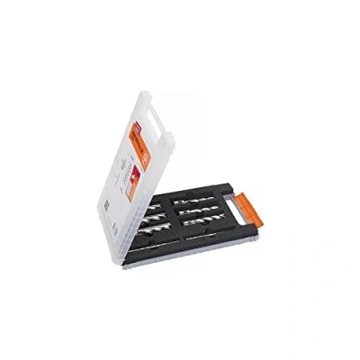 Abbildung von FEIN Zubehörset Best of Kernbohrer HSS 3/4 in Weldon 6 Kernbohrern Ø 12, 14, 16, 18, 20 und 22 mm (Schnitttiefe 50 mm) sowie 2 Zentrierstifte (100 im Kunststoff Koffer.