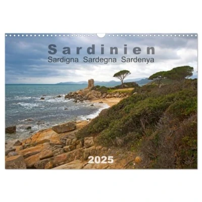 Abbildung von Sardinien Sardigna Sardegna Sardenya 2025 (Wandkalender DIN A3 quer), CALVENDO Monatskalender