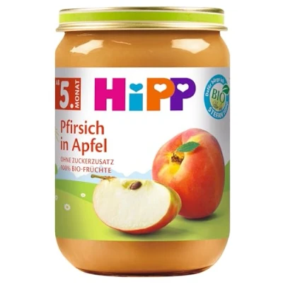 Abbildung von Hipp Pfirsich mit Apfel, 6 er Pack (6 x 190 g)