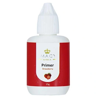 Abbildung von Wimpernverlängerung Macy Lash Primer zur Entfettung &amp; Vorbehandlung für die 4 verschiedene Düfte 15g, Duftrichtung: Erdbeere