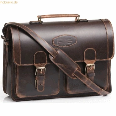Abbildung von Mika Lederwaren Robbert 41 CM Aktentasche, Größe: One Size, Brown