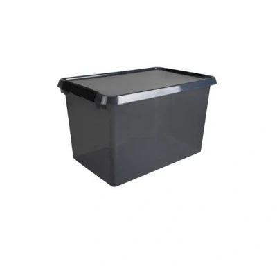 Abbildung von Sunware Comfort Line Aufbewahrungsbox 62 Liter 60 x 40 34 cm transparent grau/schwarz