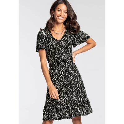 Abbildung von Laura Scott Jerseykleid, mit V Ausschnitt NEUE KOLLEKTION