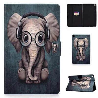Abbildung von AsWant Lspcase Galaxy Tab S5e 10.5 Zoll Schutzhülle PU Leder Stand Flip Tablet Tasche Hülle mit Auto Schlaf/Wach Funktion für Samsung SM T720 / T725 Baby Elefant