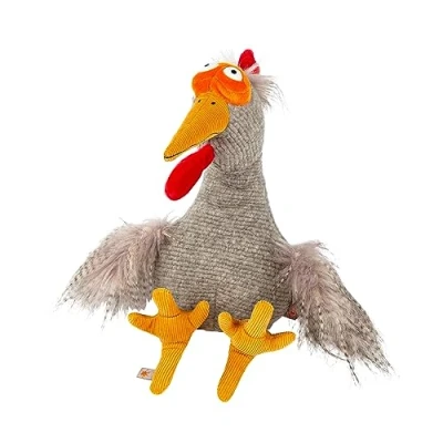 Abbildung von sigikid Chilling Chicken Kikeriki Kollektion Kuscheltier für Kinder, Größe: One Size, Hellgrau gelb