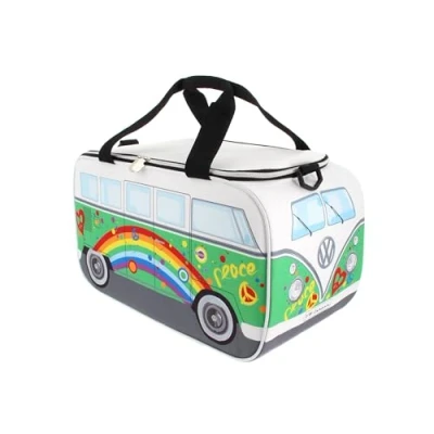 Abbildung von VW Collection by BRISA Kühltasche Volkswagen Thermotasche im T1 Bulli Bus Design, isolierte Picknick Tasche, 25L