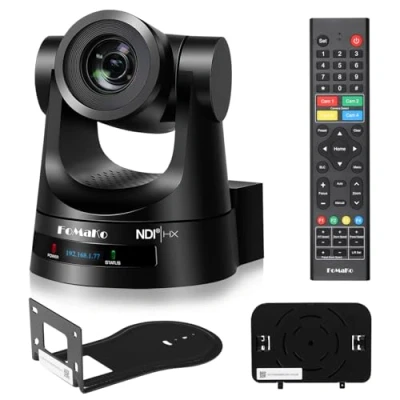 Abbildung von FoMaKo NDI PTZ Kamera SDI HDMI 20x Zoom KI Tracking 1080P@60 mit 3G SDI/HDMI/IP/USB3.0, PoE Kamera, für Bildung, Videokonferenz, Kirchen vMix OBS Live Streaming KN20A (Neues NDI6 &amp; HX3)