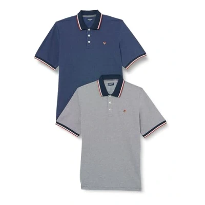 Abbildung von Jack &amp; Jones Herren JPRBLUWIN POLO SS 2PK MP Poloshirt, Blau, L