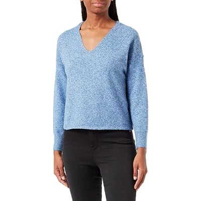 Abbildung von Vero Moda Vmdoffy LS Vneck GA BOO Strickpullover, Damen, Größe: Medium, Beaucoup blue