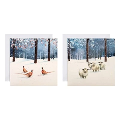 Abbildung von Hallmark Charity Weihnachtskarten, traditionelle Winterszenen Designs, 16 Stück, 25572289