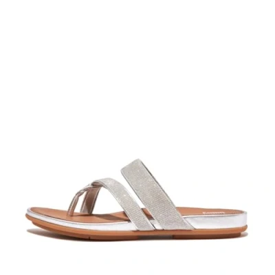 Abbildung von Fitflop Damen Gracie Shimmerlux Riemchensandalen Sandale, Silber, 37 EU