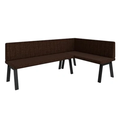 Abbildung von Eckbank Akiko Metal A Eckbankgruppe für Ihrem Esszimmer, Küche modern, Sitzecke, Essecke. Perfekt Küche, Büro und Rezeption. Solide Starke Verarbeitung. (196x128 Rechts Inari28)