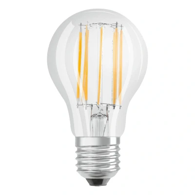 Abbildung von OSRAM Filament LED Lampe mit E27 Sockel, klassiche Birnenform, Kaltweiss (4000K), 11 W, Ersatz für 100 W Glühbirne, CLASSIC A