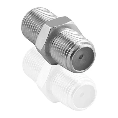 Abbildung von BestPlug Sat LNB Adapter Verbindungsstück, F Buchse Kupplung weiblich auf weiblich, geeignet für 3D SD HD FullHD UHD 4K, Metallausführung (verbesserte Ausführung v.2.65)