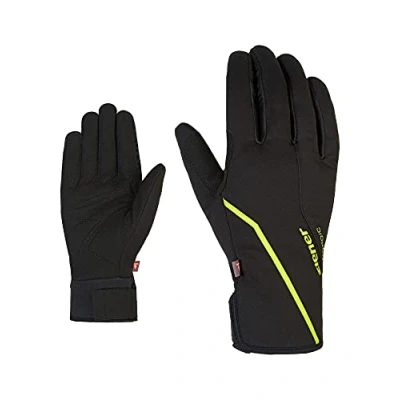 Abbildung von Ziener Herren ULTIMO Langlauf/Nordic/Crosscountry Handschuhe Primaloft Winddicht Soft Shell, black.lime, 10
