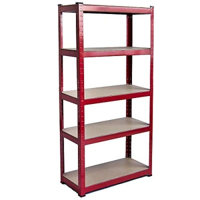 Abbildung von Home Discount 5 Etagen Schicht Regal Regalen Rack Küche Garage Racking 875 kg Kapazität, groß, Rot