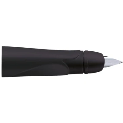 Abbildung von Linkshänder Griffstück für ergonomischen Schulfüller mit Anfänger Feder A STABILO EASYbirdy in schwarz