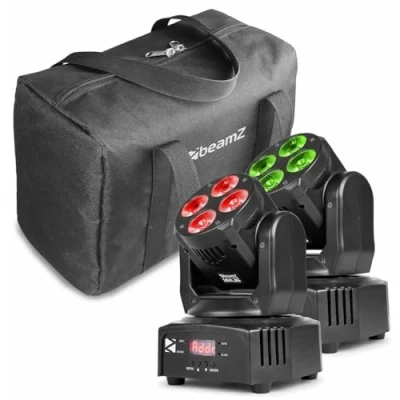 Abbildung von BeamZ MHL36 Set mit zwei LED Moving Heads in praktischer Tasche