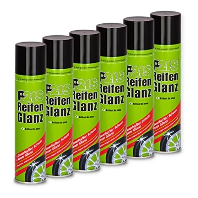 Abbildung von 6X P21S Reifenglanzspray Wet Look Reifen Glanz Spray Dr.Wack Reifenpflege 400Ml