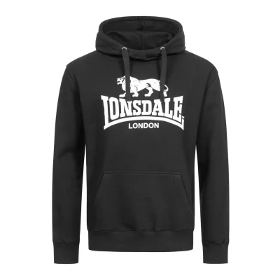 Abbildung von Lonsdale Normale Passform Corran Kapuzenpullover, Herren, Größe: 3XL, Black/white