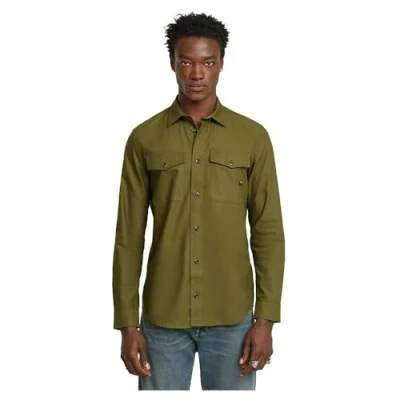 Abbildung von G STAR Hemd, Herren, Größe: Large, Shadow olive ensis green oxford