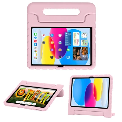 Abbildung von Schutzhülle mit Handgriff kindersicher für das iPad 10.9 (2022) Hellrosa