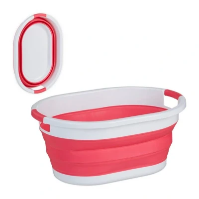 Abbildung von relaxdays Wäschekorb Faltbarer 24 Liter, Pink