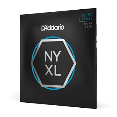 Abbildung von D&#039;Addario E Gitarren Saiten Gitarrensaiten Gitarre Premium DER BELIEBTESTEN SAITENMARKE NYXL1252W &quot;NY&quot; Stahl Jazz Light (12 52) umwickelte G Saite