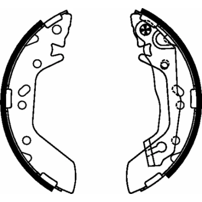 Abbildung von TEXTAR 91059600 Bremsbacken 180 35 mit Handbremshebel HYUNDAI: ACCENT 2