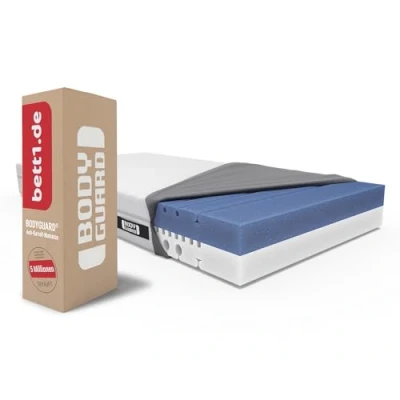 Abbildung von Bodyguard bett1 Anti Kartell Matratze 140x190. Deutschlands meistgekaufte (2in1 Liegehärten Mittelfest &amp; Fester, Bezug 60C waschbar, Oeko TEX 100, Ergonomiemodule, QXSchaum)